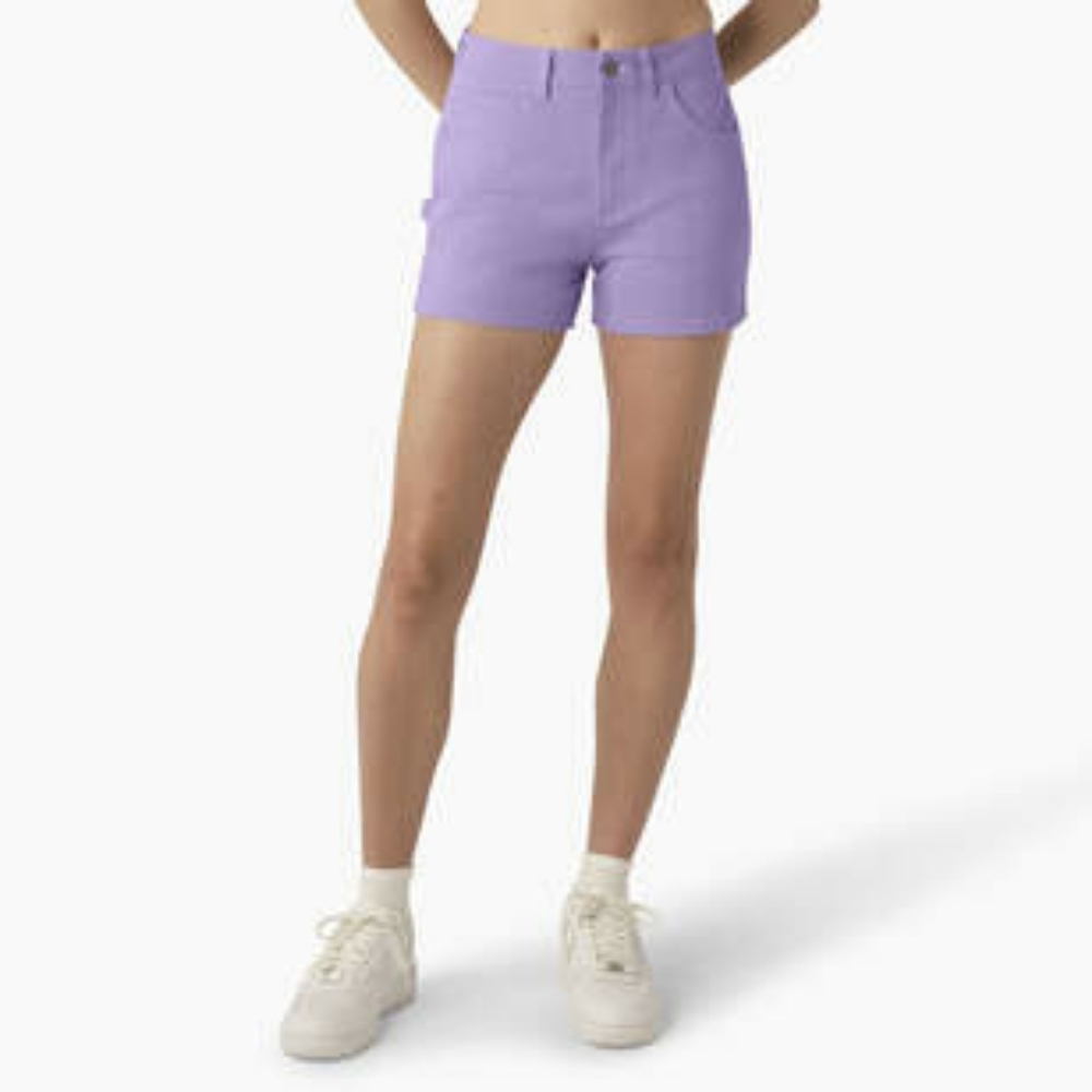 Dickies Womens Juniors Carpenter Shorts purple NWT Size 32 Summer Cotton stretch